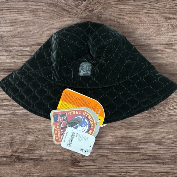 NWT Free People x Parajumpers Quilted Puffer Bucket Hat in Black main image 5